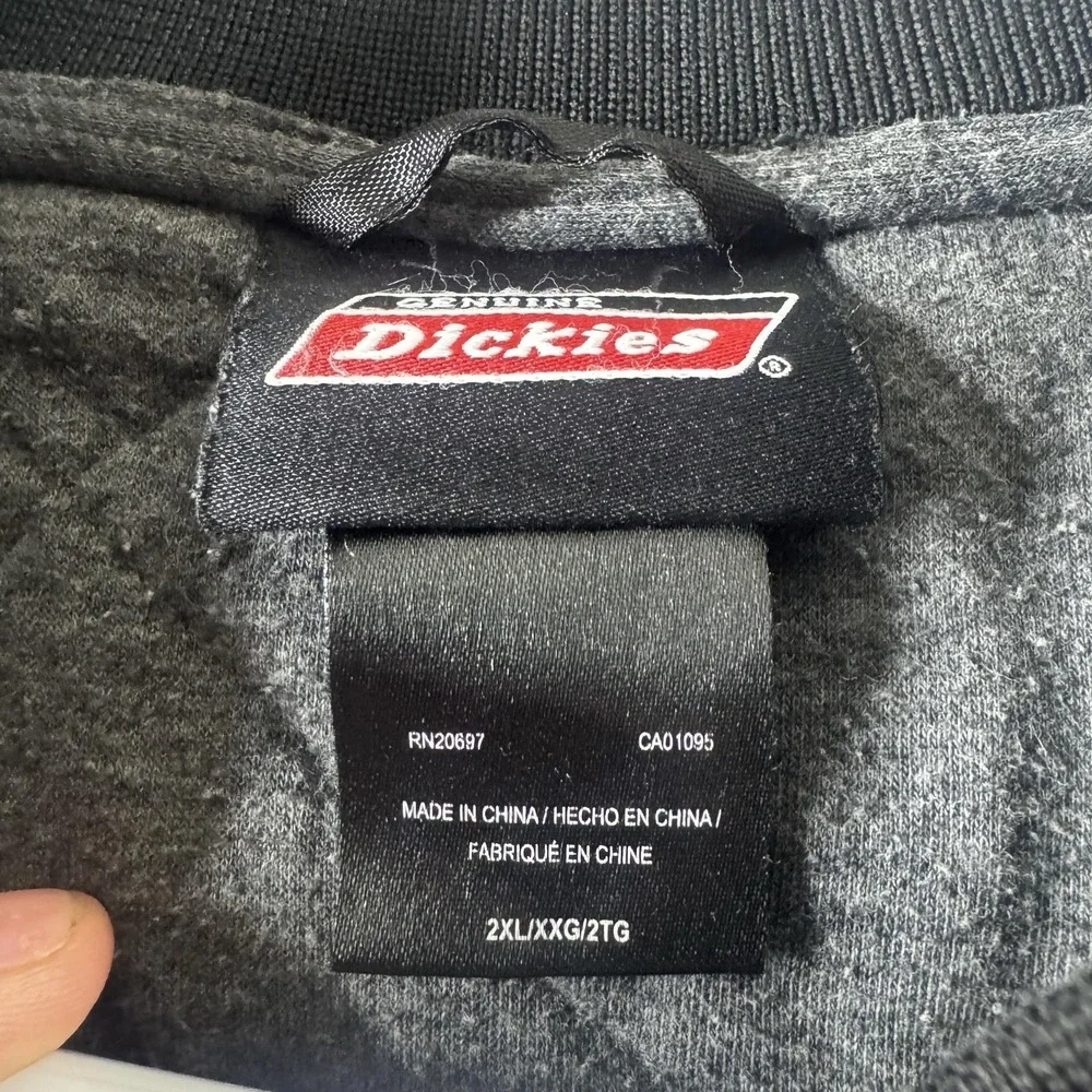 Dickies Jacket Mens 2XL Black Quilted Bomber Full Zip Puffer Insulated Workwear